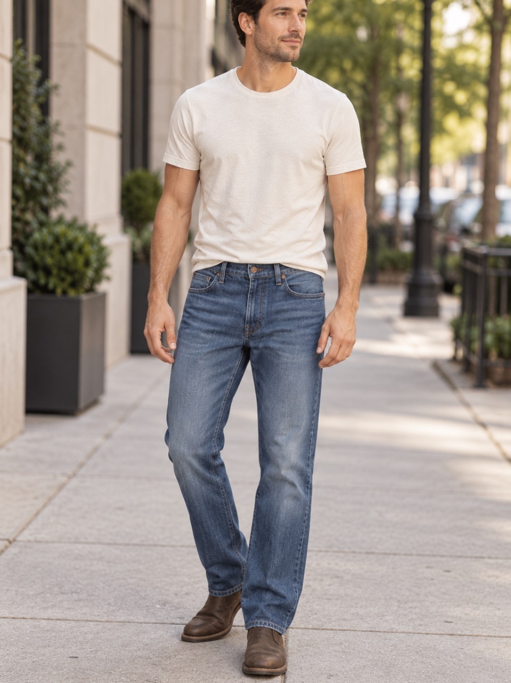 Seven for mankind Classic Straight Fit Men’s Jeans in Blue size 28